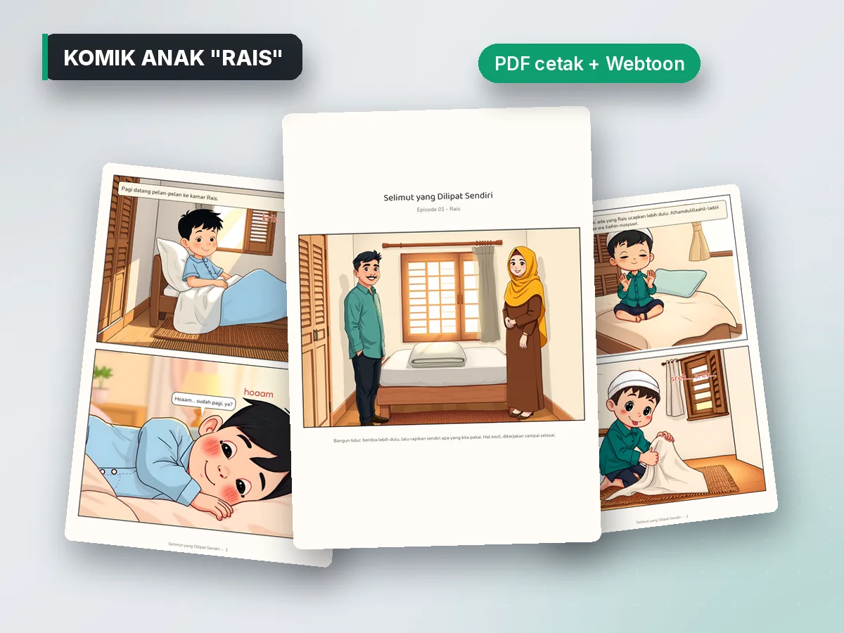 Halaman komik anak Rais